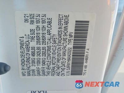 Zdjęcie 13 z 13 samochodu: 2021 HONDA CR-V EXL VIN:5J6RW1H84MA009252 - miniatura