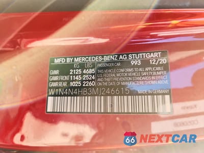 Zdjęcie 13 z 13 samochodu: 2021 MERCEDES-BENZ GLA 250 4MATIC VIN:W1N4N4HB3MJ246615 - miniatura