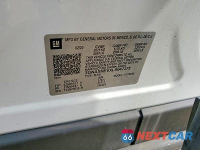 Zdjęcie 13 z 13 samochodu: 2020 CHEVROLET EQUINOX LS VIN:3GNAXHEVXLS647173 - miniatura