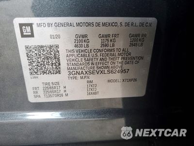 Zdjęcie 12 z 13 samochodu: 2020 CHEVROLET EQUINOX LS VIN:3GNAXSEVXLS624957 - miniatura