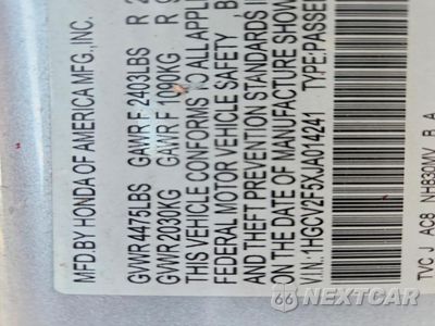 Zdjęcie 13 z 13 samochodu: 2018 HONDA ACCORD EXL VIN:1HGCV2F5XJA014241 - miniatura