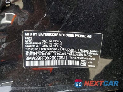 Zdjęcie 12 z 12 samochodu: 2023 BMW 330E VIN:3MW39FF0XP8C79841 - miniatura