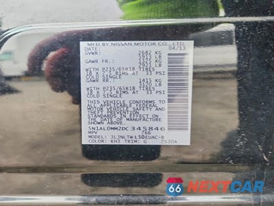 Zdjęcie 13 z 13 samochodu: 2013 INFINITI JX35 BASE VIN:5N1AL0MM2DC345846 - miniatura