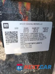 Zdjęcie 13 z 13 samochodu: 2023 CHEVROLET MALIBU RS VIN:1G1ZG5ST9PF149871 - miniatura