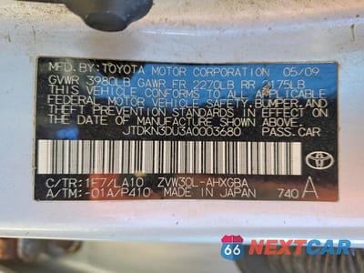 Zdjęcie 12 z 12 samochodu: 2010 TOYOTA PRIUS IV VIN:JTDKN3DU3A0003680 - miniatura