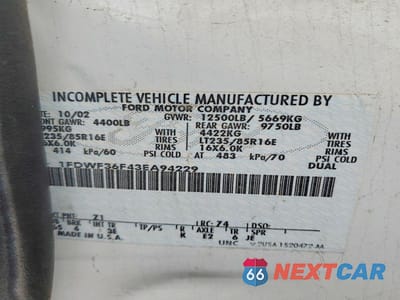 Zdjęcie 12 z 12 samochodu: 2003 FORD F350 SUPER DUTY FLATBED TRUCK VIN:1FDWF36F43EA94229 - miniatura