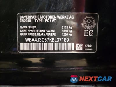 Zdjęcie 12 z 12 samochodu: 2019 BMW 430XI GRAN COUPE VIN:WBA4J3C57KBL07189 - miniatura