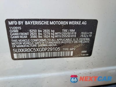 Zdjęcie 12 z 12 samochodu: 2016 BMW X5 XDRIVE35I VIN:5UXKR0C5XG0P29105 - miniatura