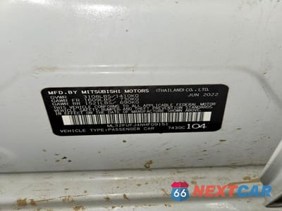 Zdjęcie 13 z 13 samochodu: 2022 MITSUBISHI MIRAGE G4 ES VIN:ML32FUFJ4NHF09151 - miniatura