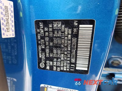 Zdjęcie 13 z 13 samochodu: 2020 HYUNDAI TUCSON VALUE VIN:KM8J33A44LU226680 - miniatura