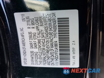 Zdjęcie 12 z 12 samochodu: 2018 HONDA ACCORD SPORT VIN:1HGCV1F31JA188014 - miniatura