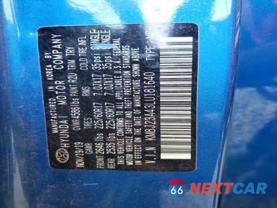 Zdjęcie 13 z 13 samochodu: 2020 HYUNDAI TUCSON SE VIN:KM8J23A43LU181640 - miniatura