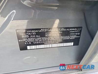 Zdjęcie 12 z 12 samochodu: 2021 HYUNDAI SONATA LIMITED VIN:5NPEH4J21MH092086 - miniatura