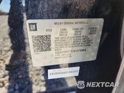 Zdjęcie 13 z 13 samochodu: 2018 CHEVROLET MALIBU LT VIN:1G1ZD5ST0JF273964 - miniatura