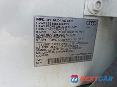 Zdjęcie 14 z 14 samochodu: 2018 AUDI Q7 PRESTIGE VIN:WA1VAAF73JD043006 - miniatura