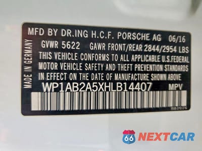 Zdjęcie 13 z 13 samochodu: 2017 PORSCHE MACAN S VIN:WP1AB2A5XHLB14407 - miniatura