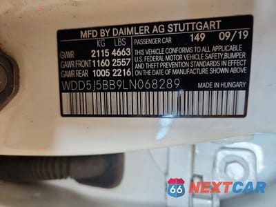 Zdjęcie 12 z 12 samochodu: 2020 MERCEDES-BENZ CLA AMG 35 4MATIC VIN:WDD5J5BB9LN068289 - miniatura