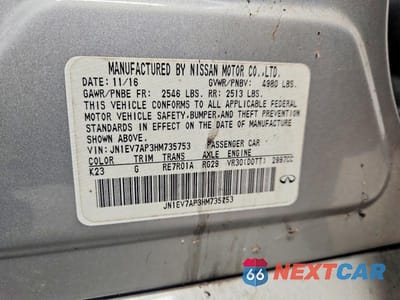 Zdjęcie 12 z 12 samochodu: 2017 INFINITI Q50 3.0T PREMIUM VIN:JN1EV7AP3HM735753 - miniatura