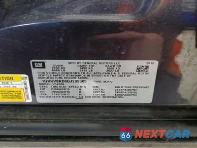 Zdjęcie 14 z 14 samochodu: 2016 GMC ACADIA SLT-2 VIN:1GKKVSKD6GJ209905 - miniatura