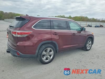 Trzecie zdjęcie samochodu z tyłu: 2014 TOYOTA HIGHLANDER LIMITED PLATINUM VIN:5TDYKRFH8ES010827 - miniatura