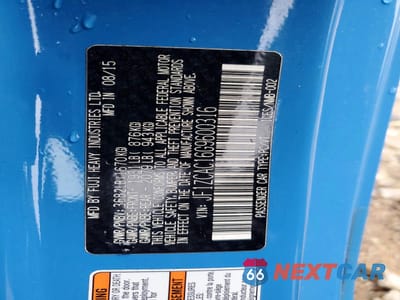 Zdjęcie 12 z 13 samochodu: 2016 SUBARU BRZ 2.0 LIMITED VIN:JF1ZCAC16G9600316 - miniatura