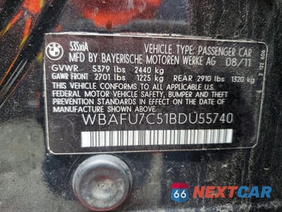Zdjęcie 13 z 13 samochodu: 2011 BMW 535 XI VIN:WBAFU7C51BDU55740 - miniatura