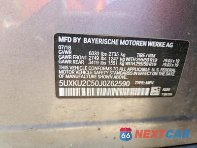 Zdjęcie 13 z 13 samochodu: 2018 BMW X6 XDRIVE35I VIN:5UXKU2C50J0Z62590 - miniatura