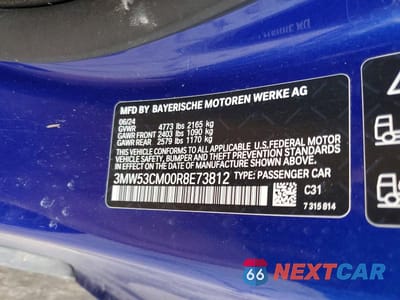 Zdjęcie 12 z 12 samochodu: 2024 BMW M240XI VIN:3MW53CM00R8E73812 - miniatura