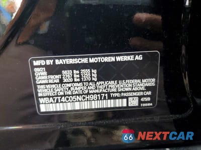 Zdjęcie 12 z 12 samochodu: 2022 BMW 740LI XDRIVE VIN:WBA7T4C05NCH98171 - miniatura