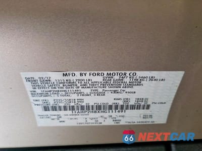 Zdjęcie 13 z 13 samochodu: 2017 FORD TAURUS SEL VIN:1FAHP2H8XHG111491 - miniatura