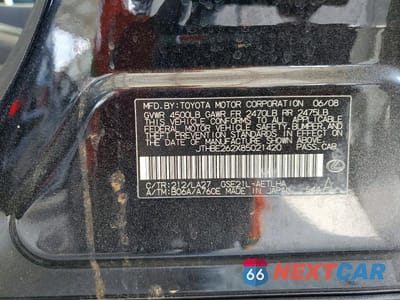 Zdjęcie 12 z 12 samochodu: 2008 LEXUS IS 350 BASE VIN:JTHBE262X85021420 - miniatura