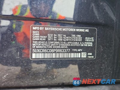 Zdjęcie 14 z 14 samochodu: 2023 BMW X5 XDRIVE40I VIN:5UXCR6C08P9R63377 - miniatura