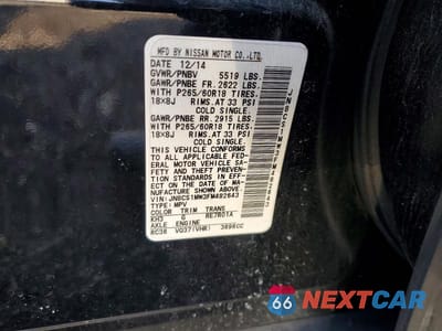 Zdjęcie 13 z 13 samochodu: 2015 INFINITI QX70 BASE VIN:JN8CS1MW3FM482643 - miniatura