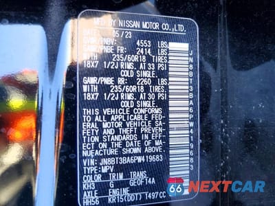 Zdjęcie 13 z 13 samochodu: 2023 NISSAN ROGUE SV VIN:JN8BT3BA6PW419683 - miniatura