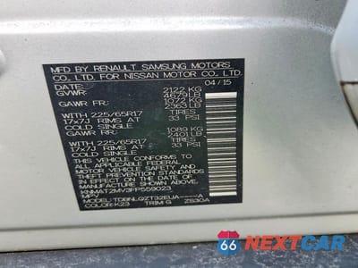 Zdjęcie 13 z 13 samochodu: 2015 NISSAN ROGUE SV VIN:KNMAT2MV3FP559023 - miniatura
