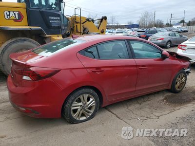 Trzecie zdjęcie samochodu z tyłu: 2019 HYUNDAI ELANTRA SEL VIN:KMHD84LF5KU741513 - miniatura