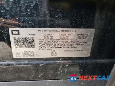 Zdjęcie 13 z 13 samochodu: 2019 CADILLAC XT4 SPORT VIN:1GYFZFR49KF201964 - miniatura