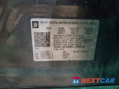 Zdjęcie 13 z 13 samochodu: 2019 CHEVROLET TRAX LS VIN:3GNCJKSB9KL398214 - miniatura