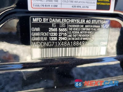 Zdjęcie 12 z 12 samochodu: 2008 MERCEDES-BENZ S 550 VIN:WDDNG71X48A188491 - miniatura