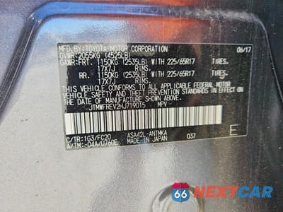 Zdjęcie 14 z 14 samochodu: 2017 TOYOTA RAV4 XLE VIN:JTMWFREV2HJ719015 - miniatura