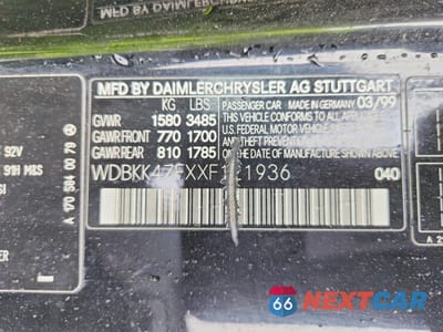 Zdjęcie 12 z 12 samochodu: 1999 MERCEDES-BENZ SLK-CLASS VIN:WDBKK47FXXF121936 - miniatura