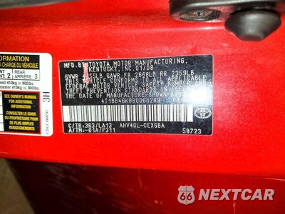 Zdjęcie 12 z 12 samochodu: 2008 TOYOTA CAMRY HYBRID BASE VIN:4T1BB46K88U061289 - miniatura
