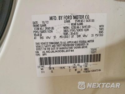 Zdjęcie 14 z 15 samochodu: 2013 LINCOLN MKX VIN:2LMDJ8JK0DBL20744 - miniatura