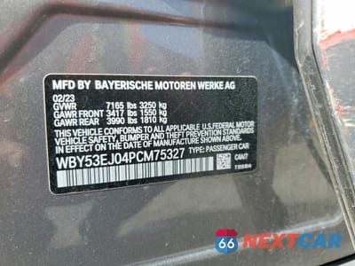 Zdjęcie 12 z 12 samochodu: 2023 BMW I7 XDRIVE60 VIN:WBY53EJ04PCM75327 - miniatura