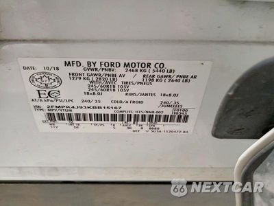 Zdjęcie 13 z 13 samochodu: 2019 FORD EDGE SEL VIN:2FMPK4J93KBB15167 - miniatura
