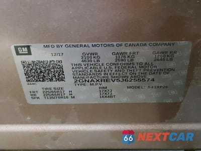 Zdjęcie 13 z 13 samochodu: 2018 CHEVROLET EQUINOX LS VIN:2GNAXREV5J6255574 - miniatura