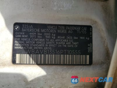 Zdjęcie 12 z 12 samochodu: 2006 BMW 325 I VIN:WBAVB13516PT10555 - miniatura