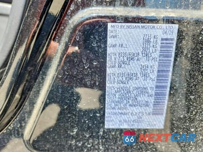 Zdjęcie 13 z 13 samochodu: 2019 NISSAN PATHFINDER SV VIN:5N1DR2MN8KC627518 - miniatura