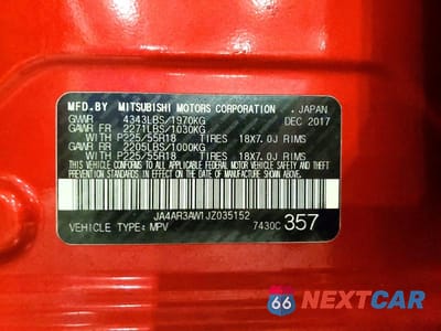 Zdjęcie 13 z 13 samochodu: 2018 MITSUBISHI OUTLANDER SPORT ES VIN:JA4AR3AW1JZ035152 - miniatura
