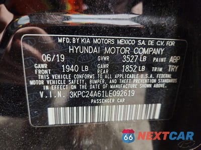 Zdjęcie 13 z 13 samochodu: 2020 HYUNDAI ACCENT SEL VIN:3KPC24A61LE092619 - miniatura